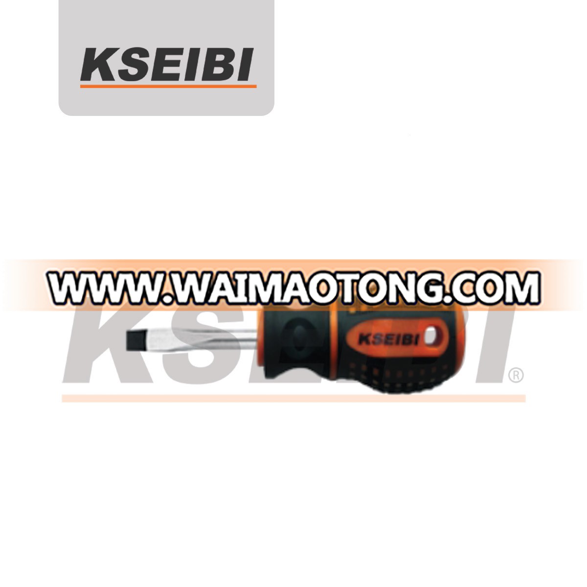 Stuby Slotted Rubber Handle Screwdrivers- Kseibi