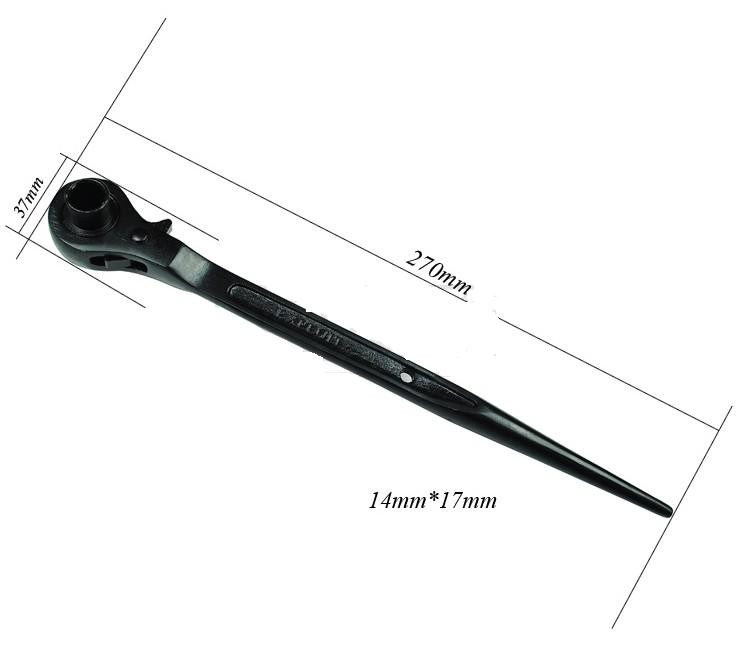 Double Socket Ratchet Wrench for Scaffolding