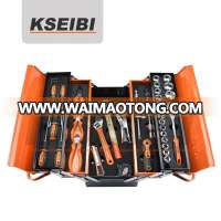 Metal Tool Box 5 Compartments 72 PCS KSEIBI full Machinist Tool Set