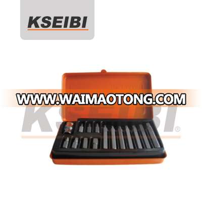 15 pcs KSEIBI Brand Torx Bit Set with Metal Case