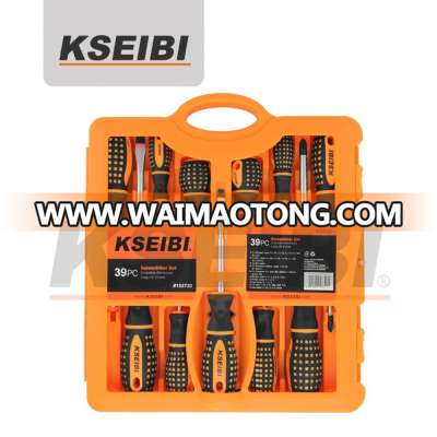 39 PCS KSEIBI Brand Screwdrivers and Bits Set with TPR Handle