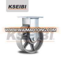 Heavy Duty Rigid KSEIBI Cast Iron Wheel Caster for Trolley