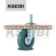 Thread Stem Gray Rigid KSEIBI Rubber Wheel Caster for Trolley