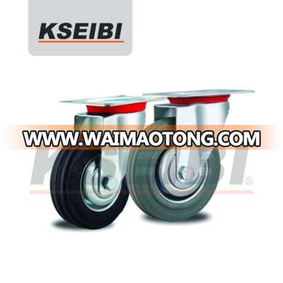 Industrial Swivel KSEIBI Rubber Caster for Trolley