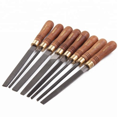 2018 New Design 8inch Hardened Hand Steel File & Hand Rasp Files Set With Wooden Handle