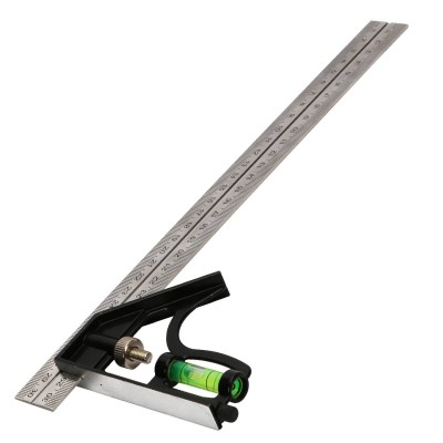 Kseibi 12 Inh Stainless Steel Combination Square Angle Ruler Spirit Level Ruler Measuring Tools For Engineers