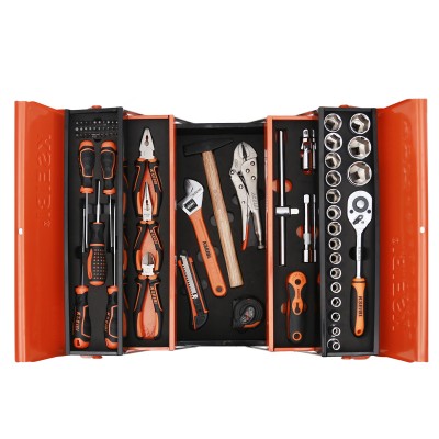 KSEIBI Mechanic Tools Set 72PC Household Tool Set Essential Vehicle Hand Tools Kit